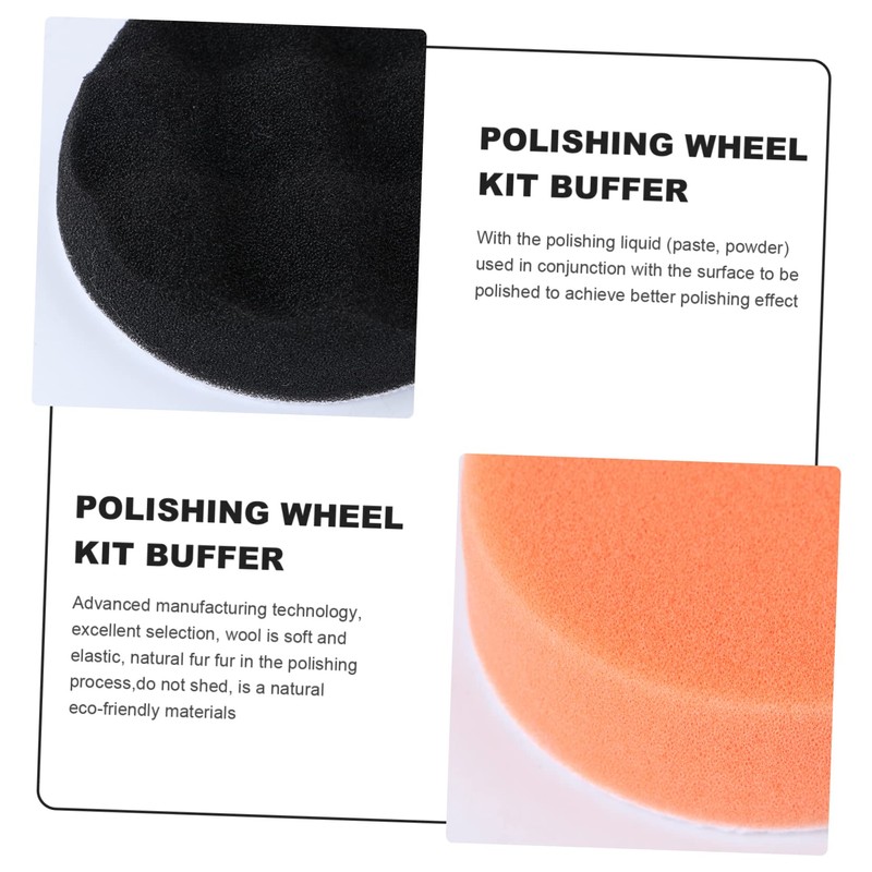 BUGUUYO 12pcs Wave Polishing Pads Kit for Auto Car Detailing