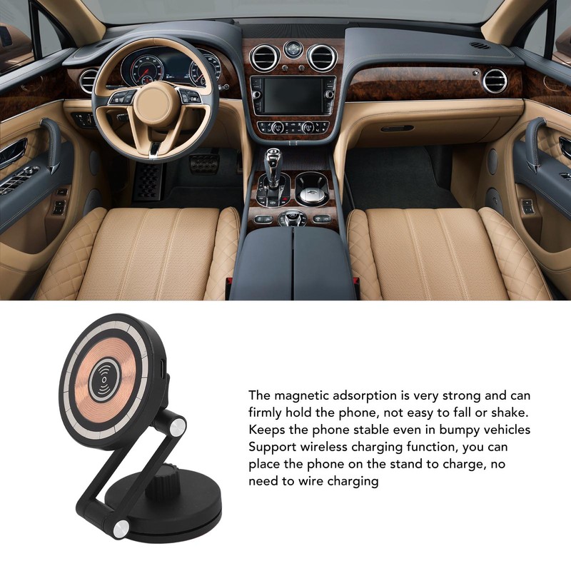 Magnetic Phone Holder Mount Strong Adsorption Wireless Charging Car Magnetic