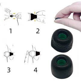 SONXIAVIVO 𝟮𝟬𝟮𝟰 𝗡𝗲𝘄 𝗨𝗽𝗴𝗿𝗮𝗱𝗲𝘀 Memory Foam Ear Tips Noise Canceling Foam Ear Tip Compatible with Sony WF-1000XM4 / 1000XM5 / 1000XM3 Earbud Headphones, [Fit in Case],L/M/S Black 3 Pairs