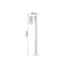 Set of 2 Aluminium Path Light Modena White, GU10, Height