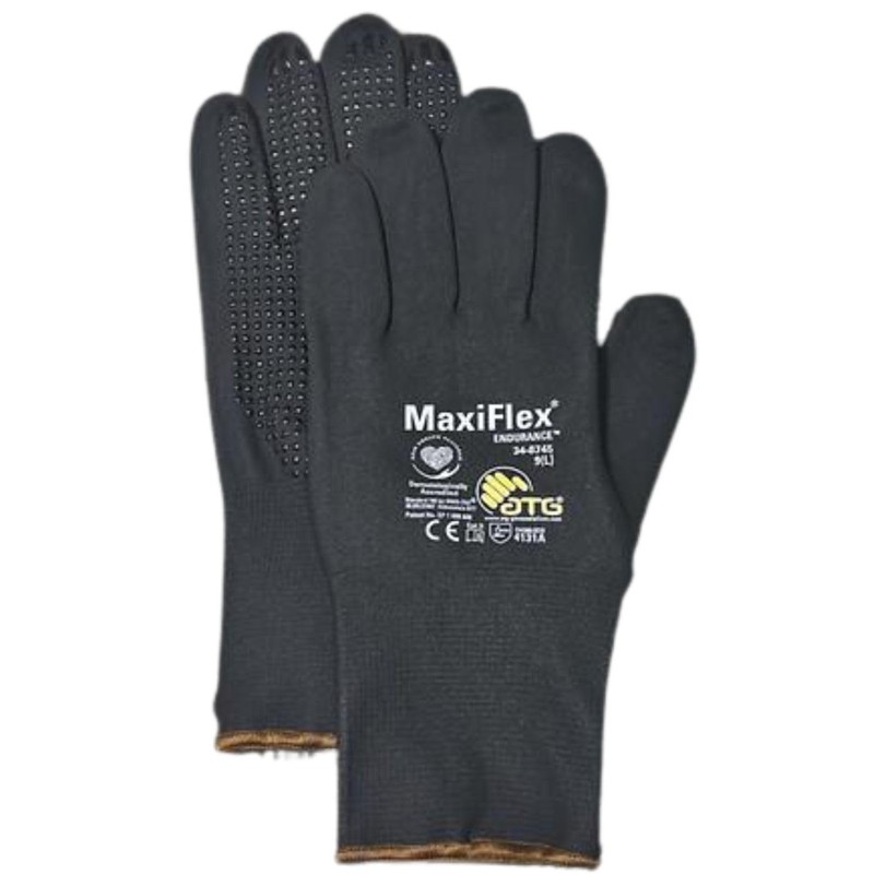 PIP ATG Maxiflex 34-8745 Nitrile Coated Work Gloves, Full Coat
