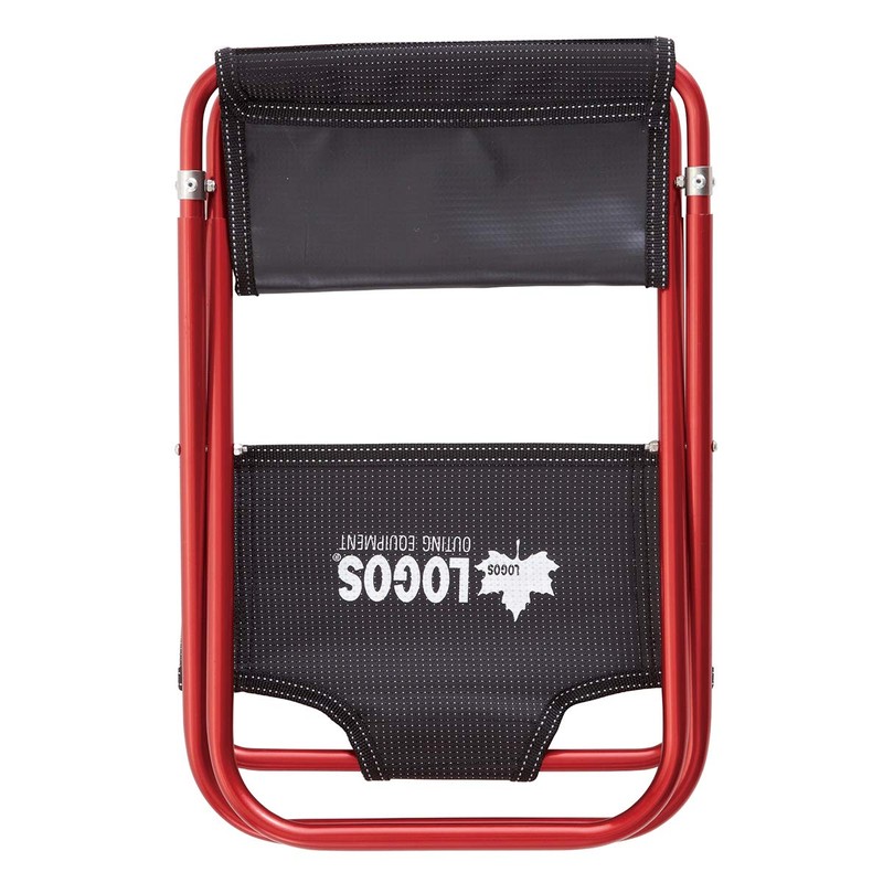 ロゴス アウトドアチェア 7075トレックチェア(背付) 73160277 レッド (約)幅24.5×奥行29×高さ48cm(座高26cm)