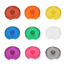 OTOTEC Pack of 9 24 mm Colourful Keycaps for Mechanical Arcade Press Studs Compatible with Cherry MX Switch Caps Compatible with Kailh Box Switch Caps