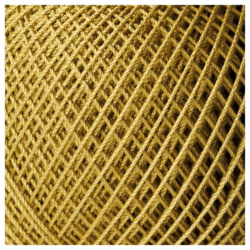 Olympus COL. 284 Yellow Khaki Lace Yarn, Gold No. 40,