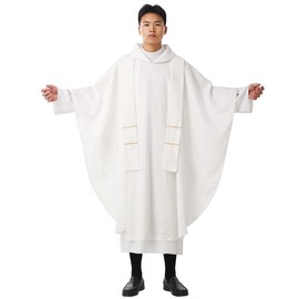 Blessume Priest Chasuble Church Mass White Vestments