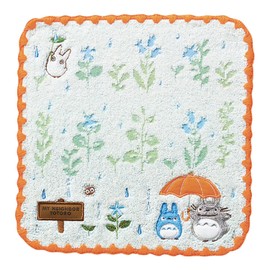 Marushin 1005051600 Mini Towel, Hand Towel, Handkerchief, My Neighbor Totoro, Large Umbrella, 100% Cotton, Organic Cotton, Antibacterial, Odor Resistant, Gift, Birthday