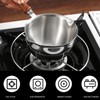 Butter Warmer Stainless Steel Wooden Handle 3 Layers Multi Purpose