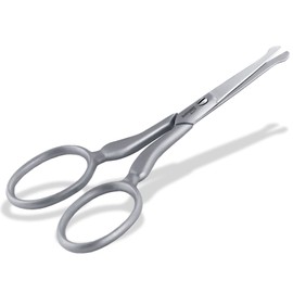 Bartschere Solingen Haarschere Bartpflege Schere mit einseitiger Mikroverzahnung Made in Germany Schnurrbartschere Edelstahl Rostfrei zum KÃ¼rzen von Barthaaren, Ohrhaaren und Nasenhaaren (3,5 Zoll)