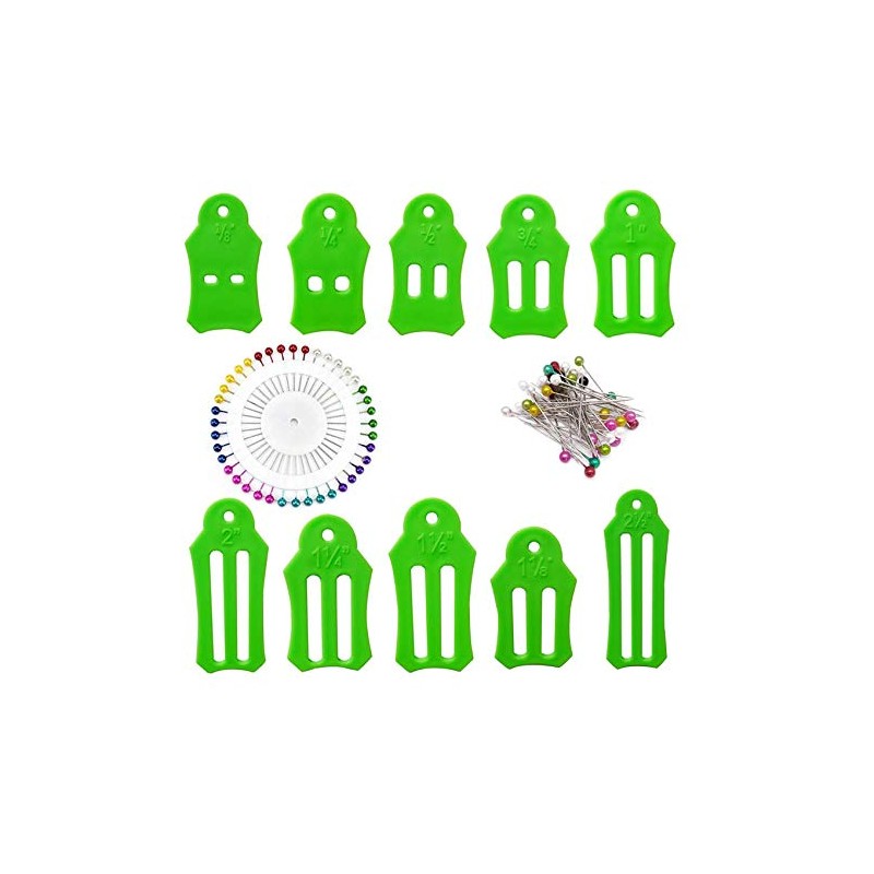 HONEYSEW 10pcs Multi-Sizes Folding Fabric and Biasing Strips Jelly Roll
