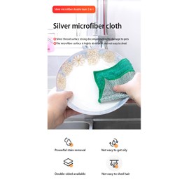 Generic Wire Dish Washing Rags, Multi-Purpose Wire Dish Cloth, Scratch Resistant Wire Dish Cloth, Wet and Dry Use, Double Layer Reusable Cleaning Cloth Towel for Kitchen Cleaning-Double Sided Model