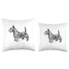 Scottish Terrier Scottie Dog Throw Pillow