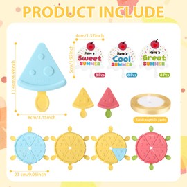 Reallnaive 24 Pack End of Year Gifts Bulk with Cheese Ice Cream Molds Summer Cards Graduation Gifts Summer Party Favors Ice Cream Party Favors Pool Party Favors Goodie Bags