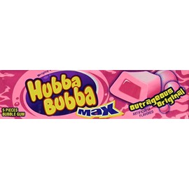 Hubba Bubba Max Outrageous Original Gum, 5 Count (Pack of 18)