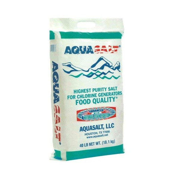 AQUASALT Aquasalt-40 Swimming Pool and Spa Chlorine Generator Salt-40 lbs.