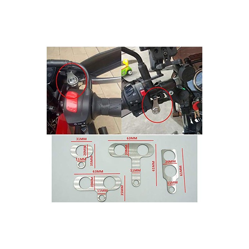 RAYANA Stainless Steel LED Motorcycle Handle bar ON-Off Fog Light