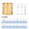 oumuik Brass Sleeve 3/4 Inch Female Thread Fitting Brass Fittings