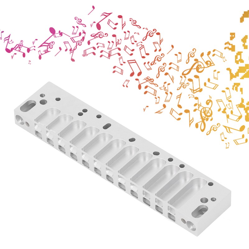 Harmonica Comb Part 12Hole Chromatic Scale Comb Frosted Silver Lightweight
