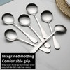 Kyraton Soup Spoons 12 Pieces, Stainless Steel Round Stainless Steel