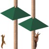 Khordin Metal Squirrel Baffle for 4x4 Post, Outside Wooden Pole