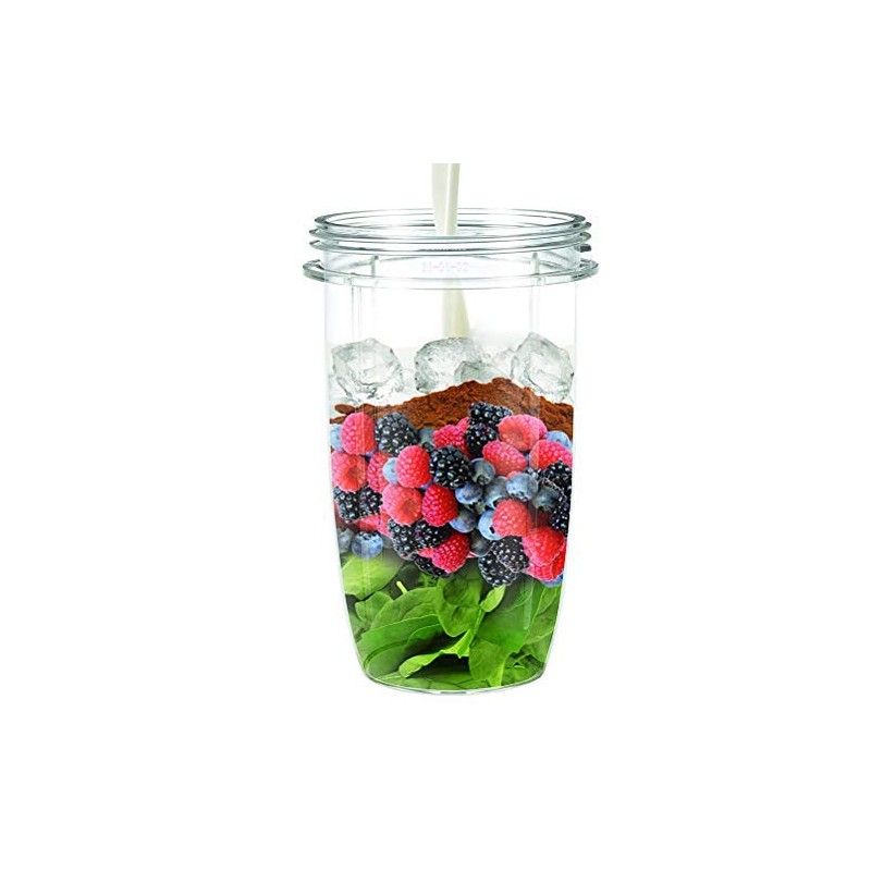 TIMETSETL 32 OZ Cup Compatible for Nutribullet, Clear Cups Mugs