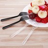 100pcs Black Plastic Forks