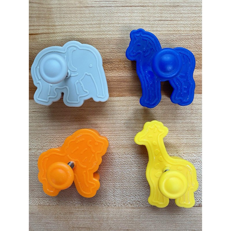 Fox Run Stamp Animal Cookie Cutters, Set of 4, Safari,
