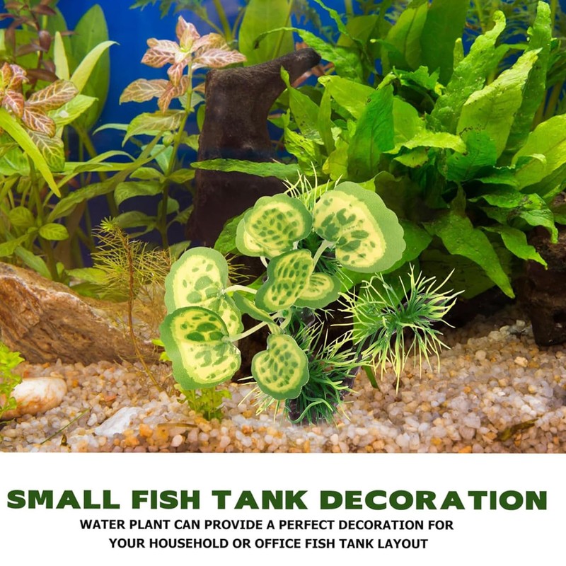 MEISO 4 Pezzi Piante Finte per Acquario - Piante Ornamentali