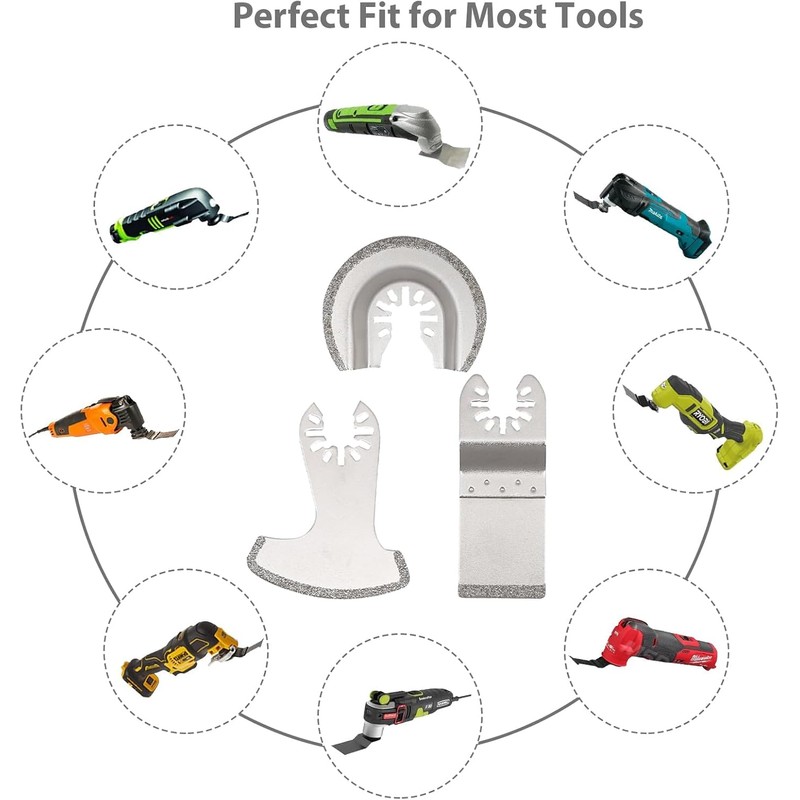 Wjelet 6 Pcs Diamond Multi Tool Accessory Kit, Multi Tool