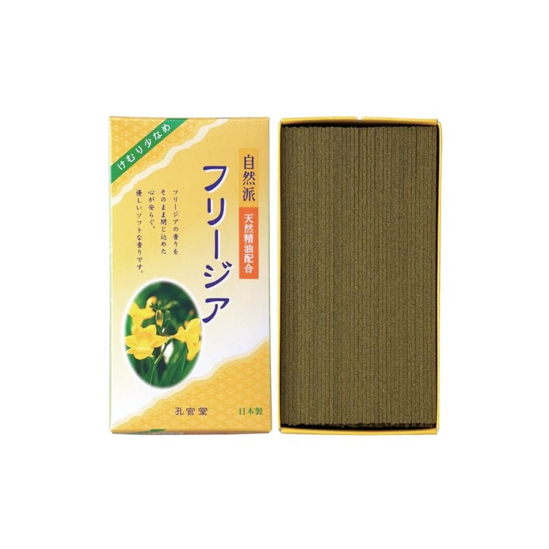 Kameyama Kokadou Incense Sticks, Natural Freesia Scent, Low Smoke, Approx.