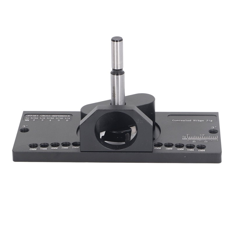 35mm Concealed Hinge Jig Kit Aluminum Alloy Drilling Depth Adjustable