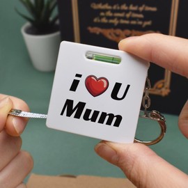 'I Love You Mum' Keyring Tape Measure/Spirit Level Tool (KM00042075)