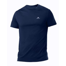 Pioneer Camp Men's Workout Gym Shirts Moisture Wicking Athletic Performance T-Shirts Quick Dry Running Active Top Tees Dark Blue