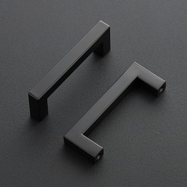 Ravinte 20 Pack 3-1/2 Inch Kitchen Square Cabinet Handles Matte Black Pulls Black Drawer Pulls Kitchen Cabinet Hardware Handles