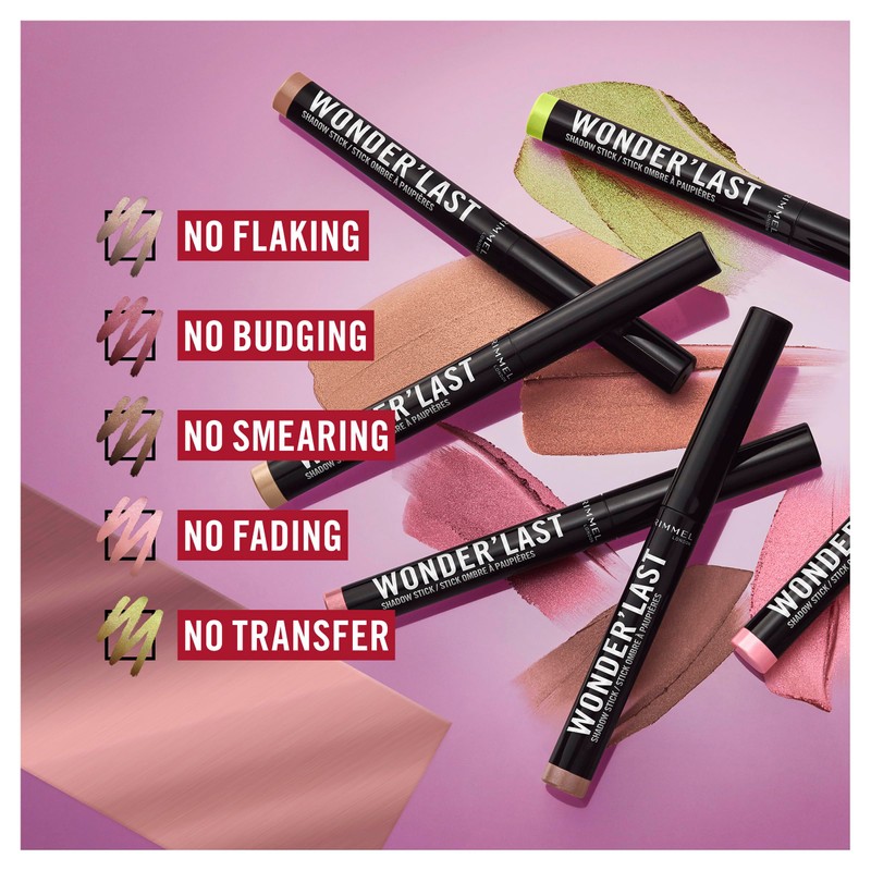 Rimmel Wonder'Last 006 Mermaid Blush Lidschattenstift, lebendige und wirkungsvolle Farbe,