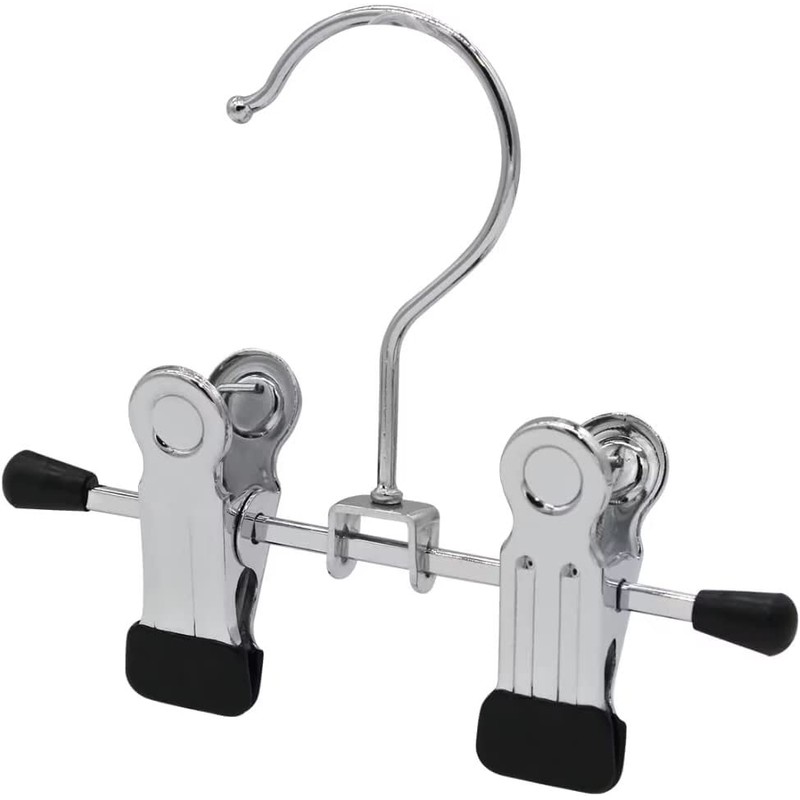 Norhogo Pack of 9 Multifunctional Metal Hangers, Double Adjustable Clips,