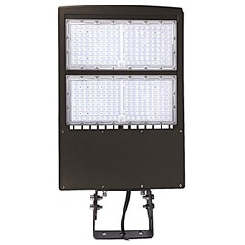 300W LED Parking Lot Area Lights, Dimmable LED Shoebox Lights, 20KV Surge Protector Built-in, LED Street Lights with Yoke/Wall Mount, 40,500LM DLC UL 5000K 100-277VAC
