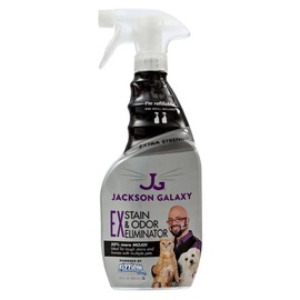 EX Stain & Odor Eliminator by Jackson Galaxy - Pet Urine Remover - 23 oz Bottle - 2 Fills Included - 50% More Mojo - Eliminates Pet Stains & Odors Quickly - Works On Multiple Surfaces - Non-Toxic