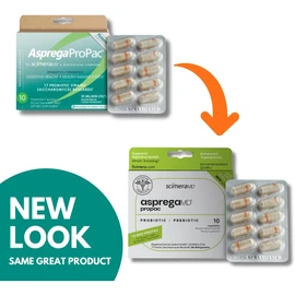 ScimeraMD® Asprega ProPac Probiotics and Prebiotics Supplement for Digestive Health and Immune System Support, 35 Billion CFUs, 10 CT