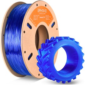 ERYONE TPU Filament 1.75mm for 3D Printer +/-0.03mm, 95A, 1kg (2.2 LBS) / Spool, Transparent Blue