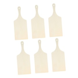 ABOOFAN 6Pcs Wooden Chopping Board with Handle for DIY Crafts Decorative Cutting Board for Serving Cheese Fruits and Appetizers Smooth Surface for Easy Cleaning