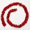 9' Luxury Metallic Tinsel Christmas Garland, Red, Set of 4