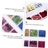 Vaguelly 2 Boxes Heart Shaped Nail Paillettes Glittery Manicure Sequins