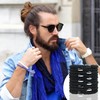 MOTIBACK Pack of 10 Braided Hair Ties for Men and