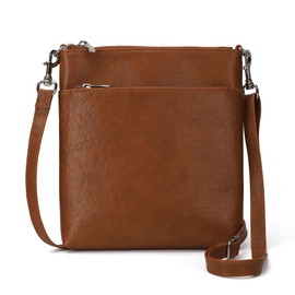 befen Genuine Leather Small Crossbody Purses for Women Travel Cross Body Bags Lightweight with Adjustable Shoulder Strap, Vegetable Tanned Brown