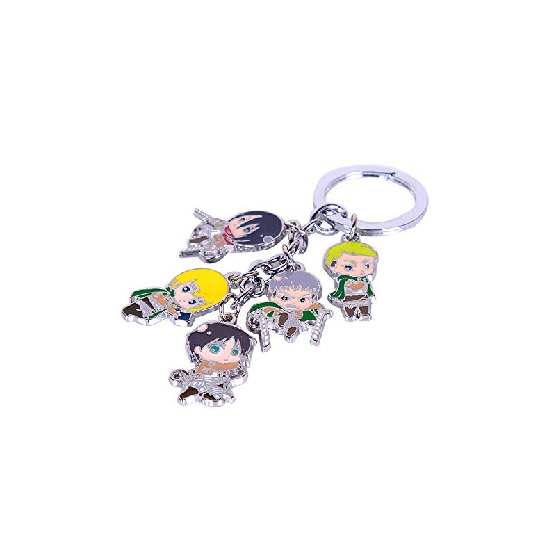 Multiculture Key Ring with 5 Chibi Characters Anime