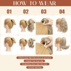 2 PCS Ponytail Extensions Claw Clip Short Pony Tails Wavy