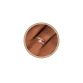 Btysun Birthstone Rings for Women, July Birthday Gifts for Women Ruby Ring Stocking Stuffers for Her Tourmaline Non Tarnish Rings Birthday Gifts for Daughter Sister Retirement Anniversary Jewelry