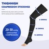 BURLWAY Open Toe Thigh High Medical Compression Stockings For Women