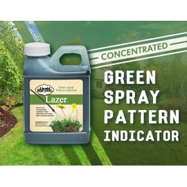 Liquid Harvest Lazer Green Concentrated Spray Pattern Indicator - 8 Ounces - Perfect Weed Spray Dye, Herbicide Dye, Fertilizer Marking Dye, Turf Marker and Herbicide Marker