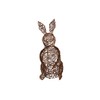 Mud Pie Woven Led Bunny Sitter, Brown